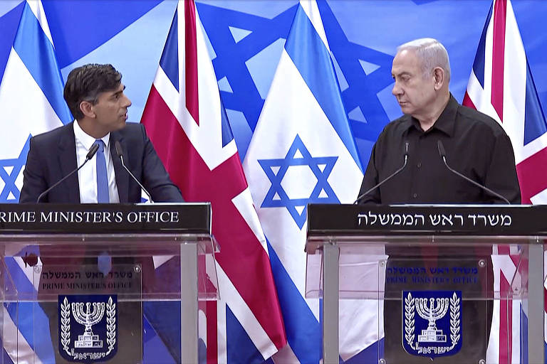 Premiê do Reino Unido diz querer derrota do Hamas em viagem a Israel