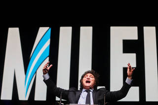 Argentine presidential candidate Javier Milei closes his political campaign in Buenos Aires