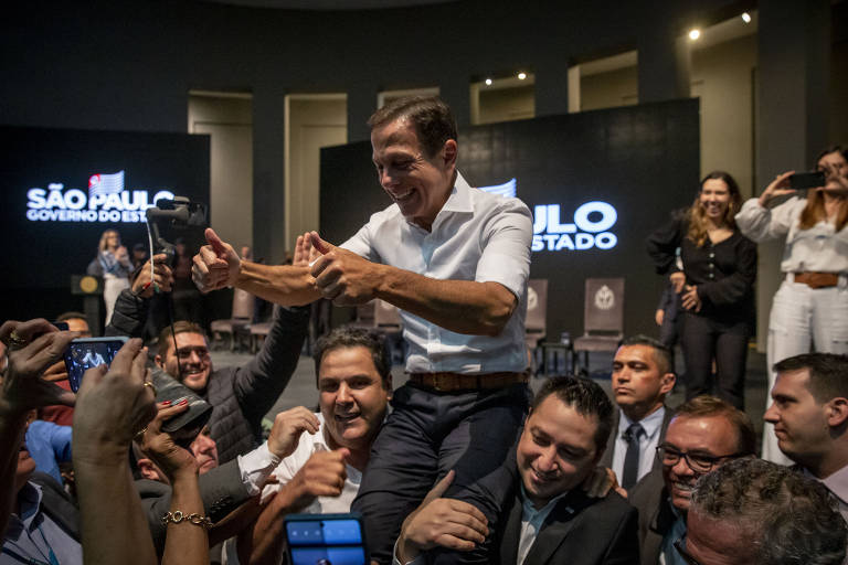 João Doria saiu carregado do evento em que renunciou ao Governo de São Paulo, em 31 de março de 2022, no Palácio dos Bandeirantes