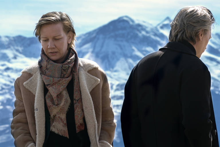 Sandra Hüller e Swann Arlaud em cena do filme "Anatomia de Uma Queda", de Justine Triet