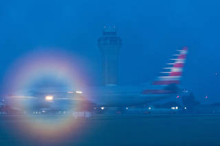 Planes land at Austin Bergstrom International Airport in Austin, Texas on July 11, 2023.  (Ilana Panich-Linsman/The New York Times)