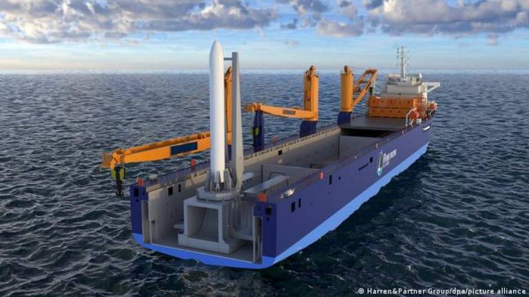 Foguetes serão lançados de plataforma flutuante a cerca de 350 quilômetros da costa alemã, no Mar do Norte