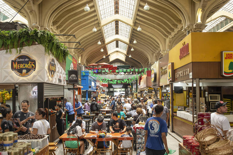 Corredor do Mercado Municipal de São Paulo, há dois anos sob gestão da iniciativa privada 