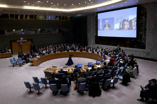U.N. Security Council holds a quarterly open debate on the Middle East in New York