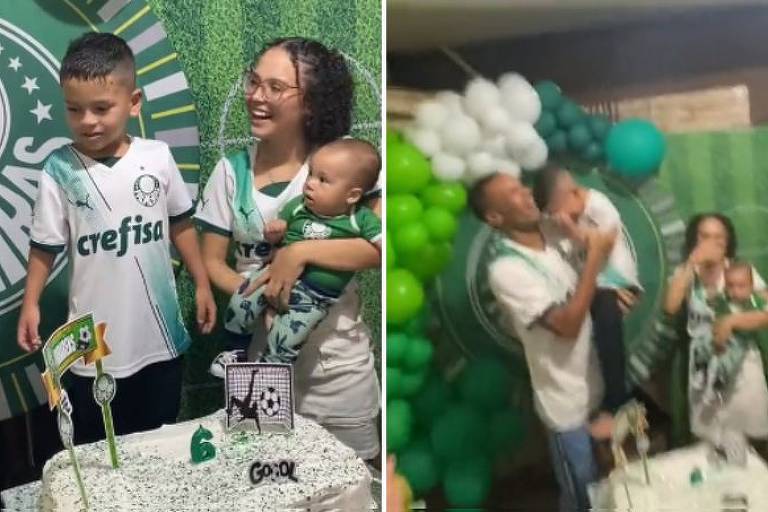 'Palmeiras não tem Mundial': torcedor mirim cai no choro em aniversário ao falarem que clube não tem o título