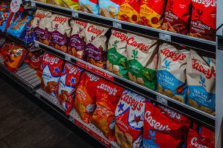 CaseyÕs General Store, a convenience store chain in the Midwest, has 350 private-label products in its stores and plans to add 45 this year. (Jamie Kelter Davis/The New York Times)