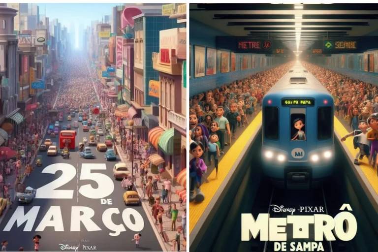 25 de Março e o metrô em São Paulo viraram cenários Disney