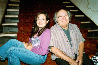 Danny and Lucy DeVito at the American Airlines Theater in Manhattan, where they are starring in ÒI Need That,Ó Oct. 7, 2023. (OK McCausland/The New York Times)