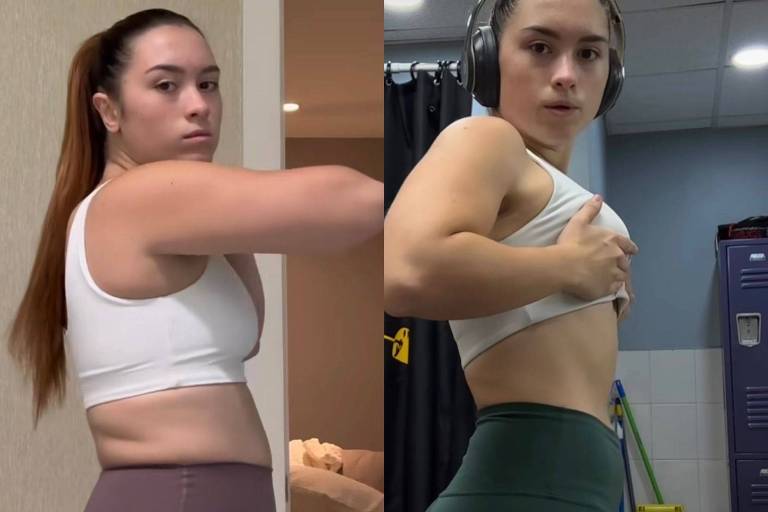 Sofia Liberato mostra antes e depois de transformação corporal