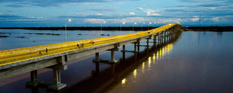 Ponte do Feijão, no interior da Bahia, que foi entregue antes do prazo previsto