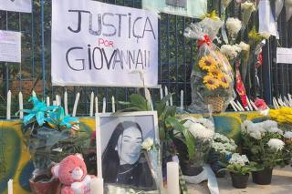 Homenagem à aluna Giovanna Bezerra, morta em ataque em colégio de Sapopemba