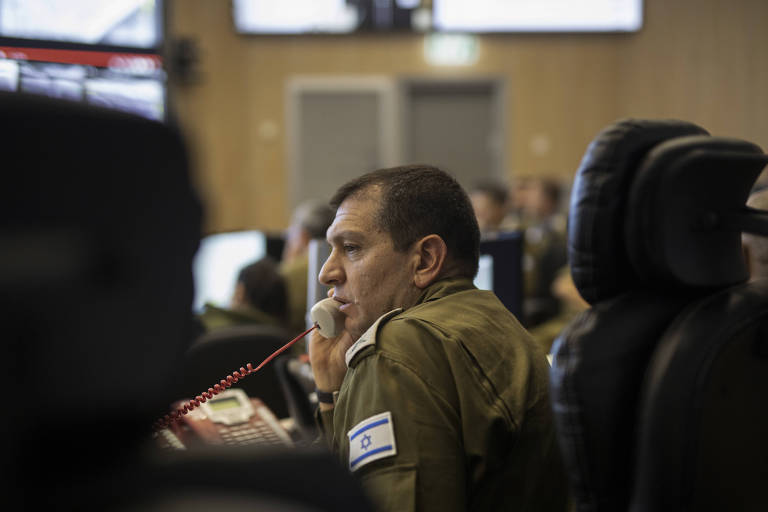 O general Aharon Haliva, chefe da Diretoria de Inteligência Militar das Forças de Defesa de Israel, em uma base militar em Tel Aviv 