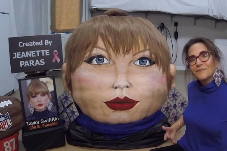 Abóbora com o rosto de Taylor Swift viraliza