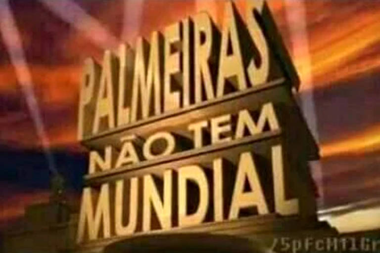 Montagem com título de filme mostrando que Palmeiras não tem Mundial