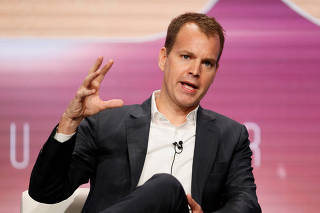 FILE PHOTO: HBO President of programming Casey Bloys speaks at the HBO Television Critics Association Summer Press Tour in Beverly Hills