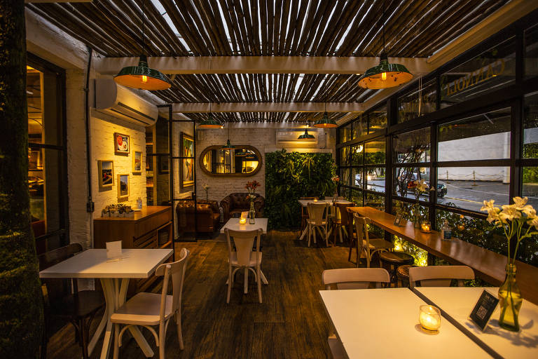 Ambiente do Locale Caffè, bar e café no Itaim Bibi