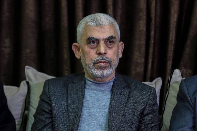 Yahia Sinwar, líder do Hamas na Faixa de Gaza, foi libertado por Israel numa troca de prisioneiros em 2011