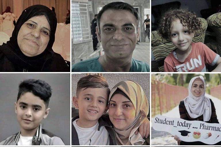 Alguns dos palestinos mortos nos bombardeios israelenses em Gaza