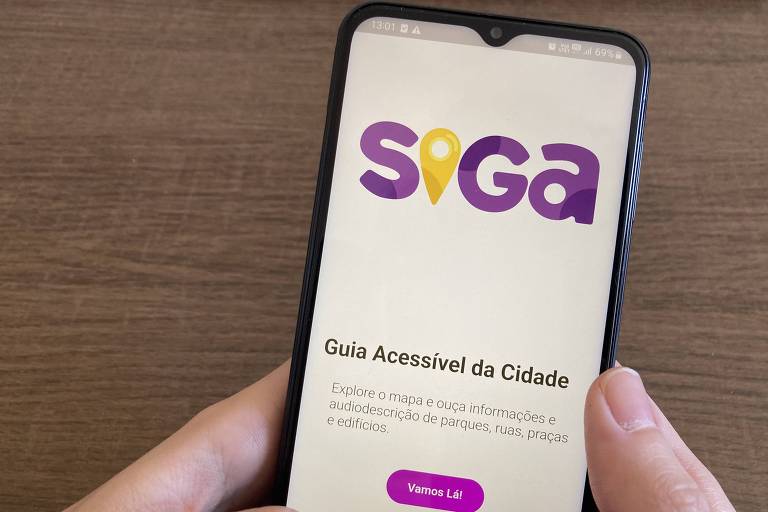 Tela inicial do app Siga