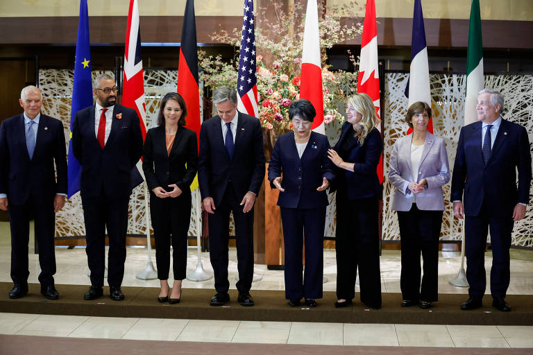 Representantes do G7 reunidos em Tóquio, no Japão