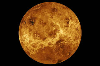 FILE PHOTO: Data from NASA's Magellan spacecraft and Pioneer Venus Orbiter is used in an undated composite image of the planet Venus