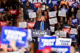 Donald Trump Holds A Campaign Rally In Clarement, New Hampshire