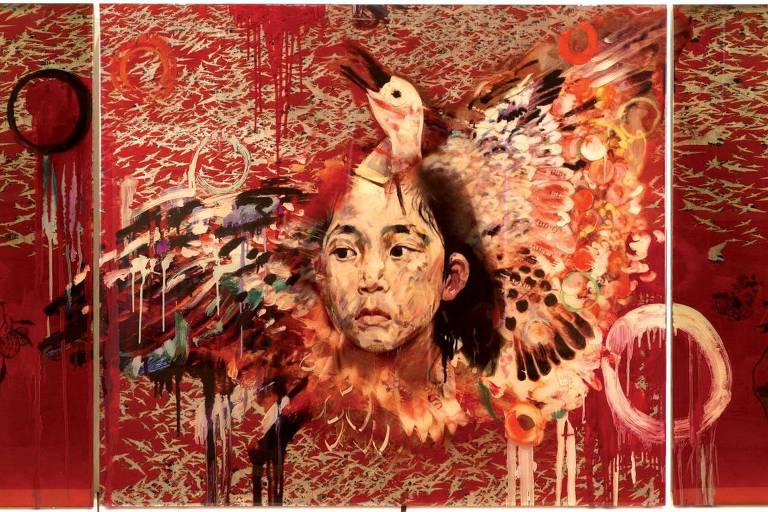 'Asas', tela da artista chinesa-americana Hung Liu