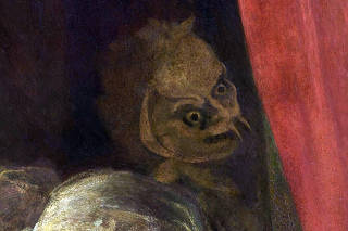 The demon drew strong reactions from critics when the painting was first shown in 1789, and was later painted over. (National Trust via The New York Times)