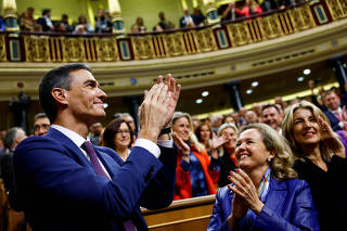An investiture plenary session is held at the Spanish parliament, in Madrid