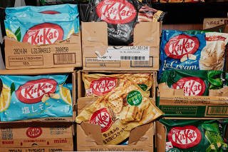 Japanese Kit Kats on sale in Gardena, Calif., Nov. 1, 2023. (Adam Amengual/The New York Times)