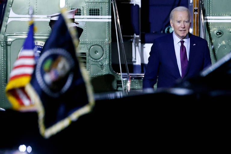 Presidente dos Estados Unidos, Joe Biden, desembarca no estado de Delaware