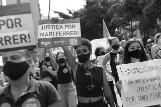 Protest for justice for rape victims and justice for Mariana Ferrer, in Sao Paulo