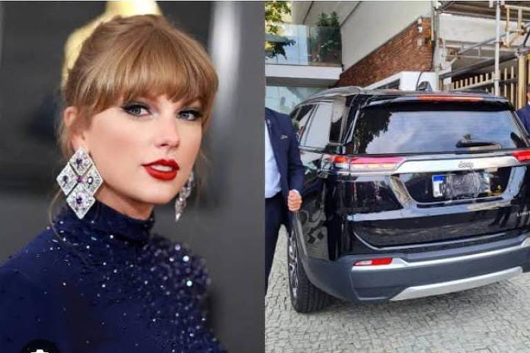 Carros da equipe de Taylor Swift circularam com placas cobertas