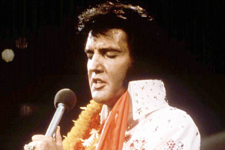 Show do cantor Elvis Presley, no Havaí, em 1972