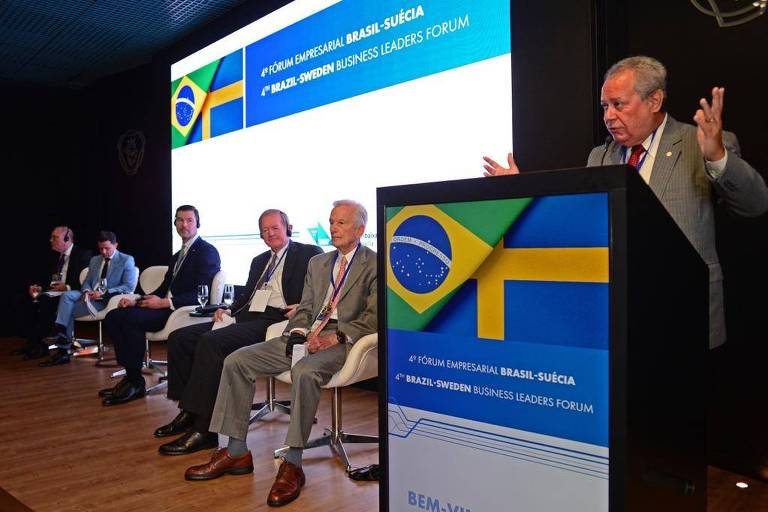 Lemann vira garoto-propaganda do Brasil em evento da CNI para suecos