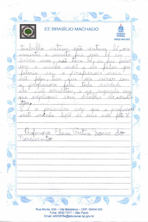 Continuação da redação de Beatriz