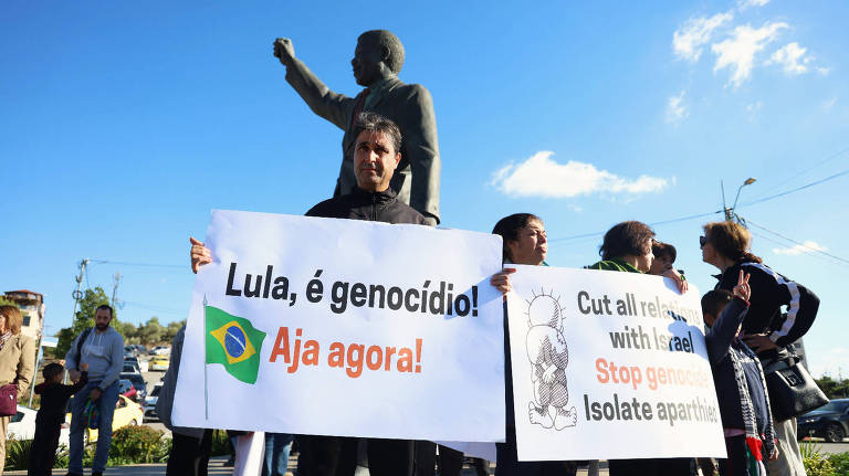 Manifestantes palestinos pedem que governo brasileiro aja contra Israel