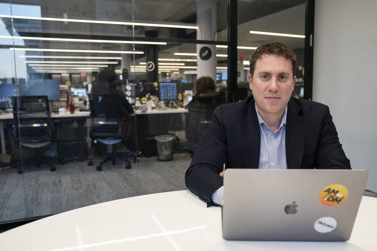 BuzzFeed News Editor-in-Chief Ben Smith poses for a picture in his office in the newsroom at BuzzFeed headquarters, December 11, 2018 in New York City