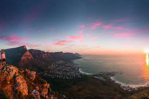 Panorama da Table Mountain, na Cidade do Cabo, na África do Sul