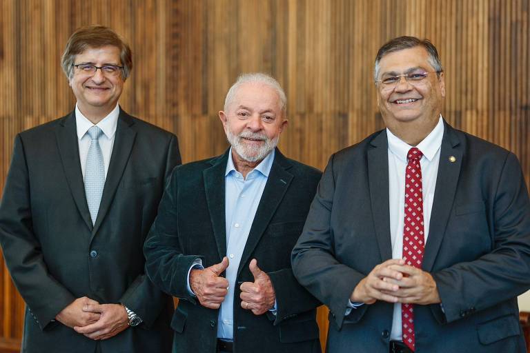 Lula e os indicados Paulo Gonet (PGR) e Flávio Dino (STF)