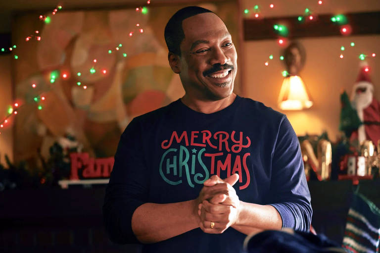 'A Batalha de Natal' (2023): Eddie Murphy estrela comédia em que um homem tem a missão de vencer o concurso anual de decoração de Natal de seu bairro. Onde ver: Prime Video