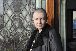 Sinead O'Connor at her home in Ireland.