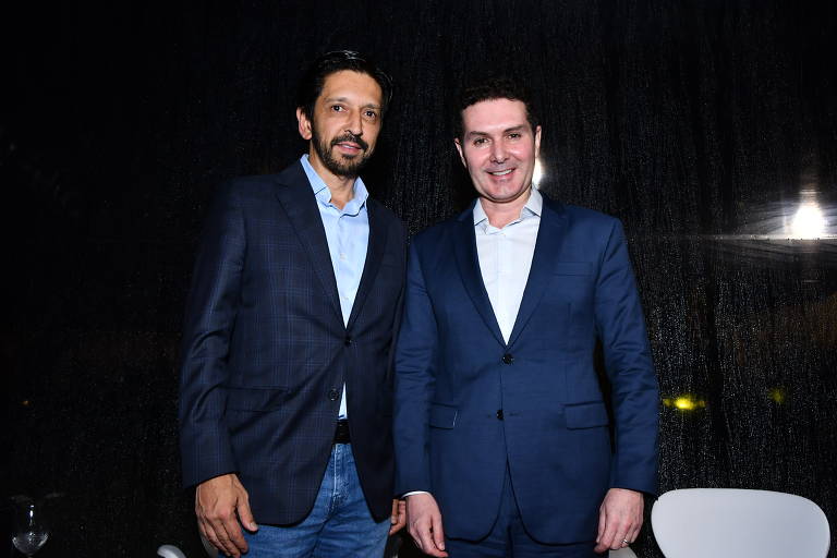 O prefeito de São Paulo, Ricardo Nunes (MDB), e o ministro das Cidades, Jader Filho
