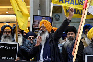 FILE PHOTO: Protest outside India?s consulate in Toronto