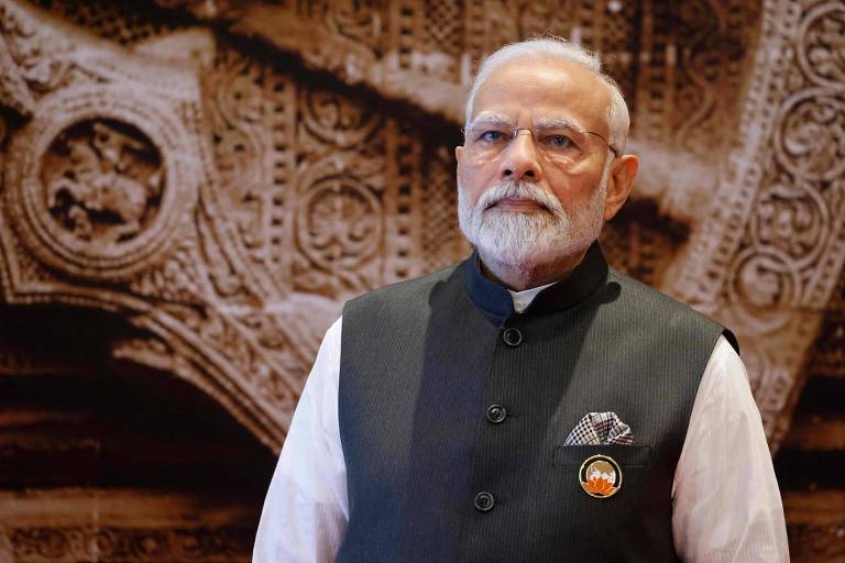 O primeiro-ministro da Índia, Narendra Modi, durante cúpula do G20 em Nova Déli, em setembro