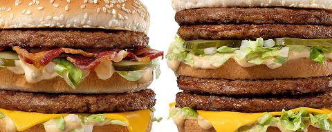 MONTAGEM, novas versões do Big Mac
( Foto: Divulgação ) DIREITOS RESERVADOS. NÃO PUBLICAR SEM AUTORIZAÇÃO DO DETENTOR DOS DIREITOS AUTORAIS E DE IMAGEM