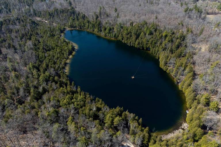 Lago Crawford, em Ontario, no Canadá; local sugerido por cientistas como marco do Antropoceno