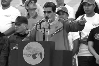 Venezuelan President Nicolas Maduro participates in the closing event for the campaign, ahead of the referendum over a potentially oil-rich territory, in Caracas