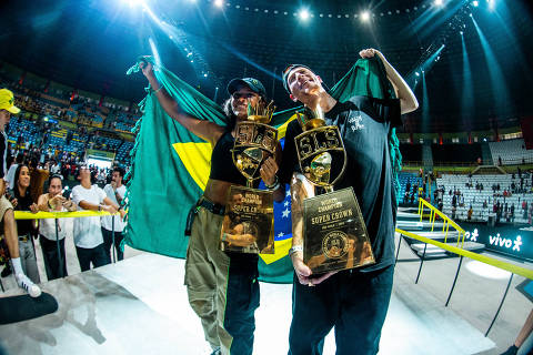 SÃO PAULO,SP - 3/12/2023 - Giovanni Vianna é campeão da SLS Super Crown, a final da Liga Mundial de skate street disputada no Ginásio do Ibirapuera, em São Paulo. (FOTO: Divulgação/Daluzphoto) DIREITOS RESERVADOS. NÃO PUBLICAR SEM AUTORIZAÇÃO DO DETENTOR DOS DIREITOS AUTORAIS E DE IMAGEM
