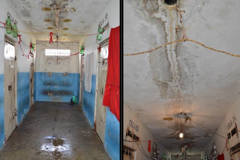 Infiltrações e fios elétricos expostos no sistema prisional de Alagoas